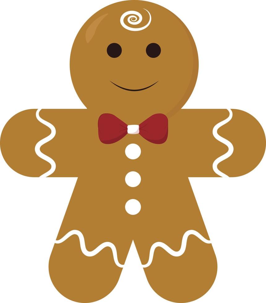 Gingerbread, illustration, vector on white background.