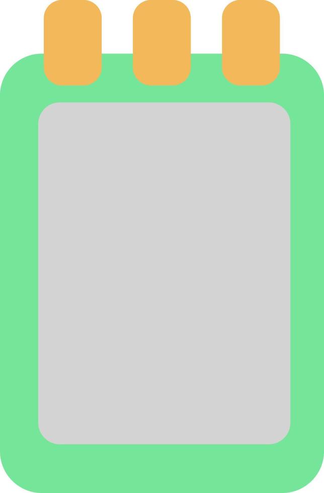 Green sketchbook, illustration, vector on a white background.