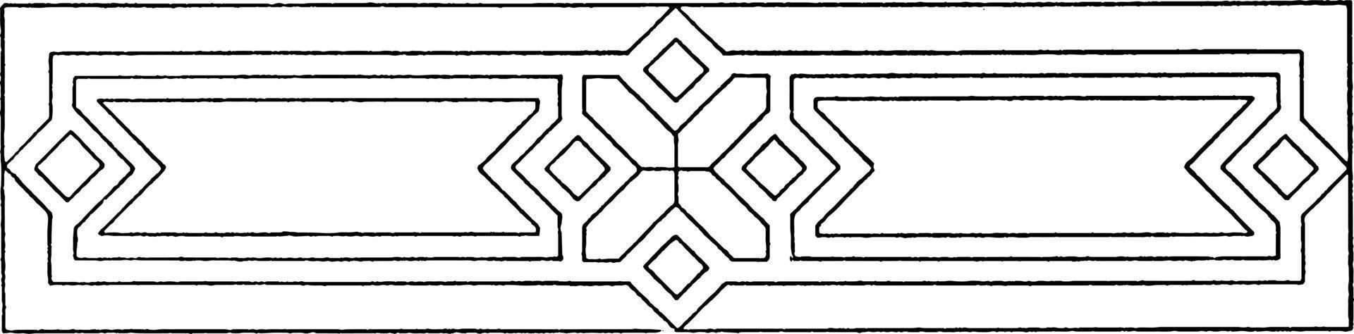 Geometric Pattern, vintage illustration. vector