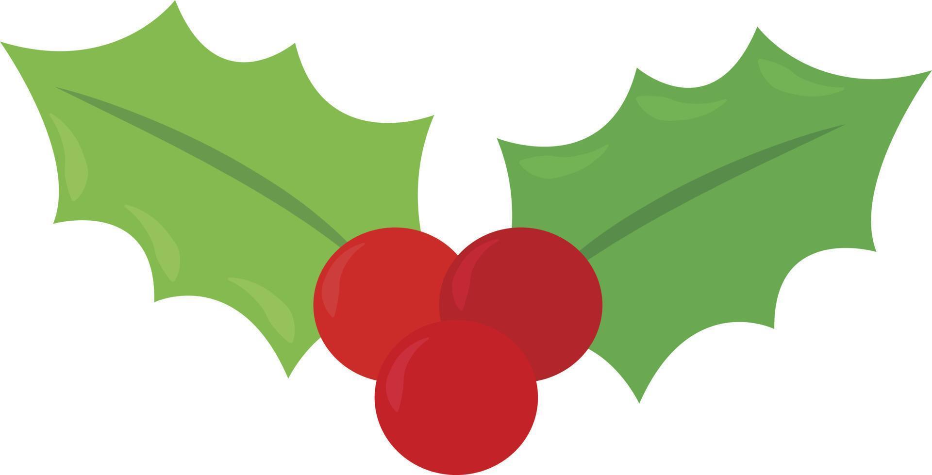 Mistletoe, illustration, vector on white background.