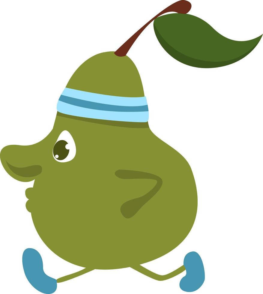 Running pear , illustration, vector on white background 13747262 Vector