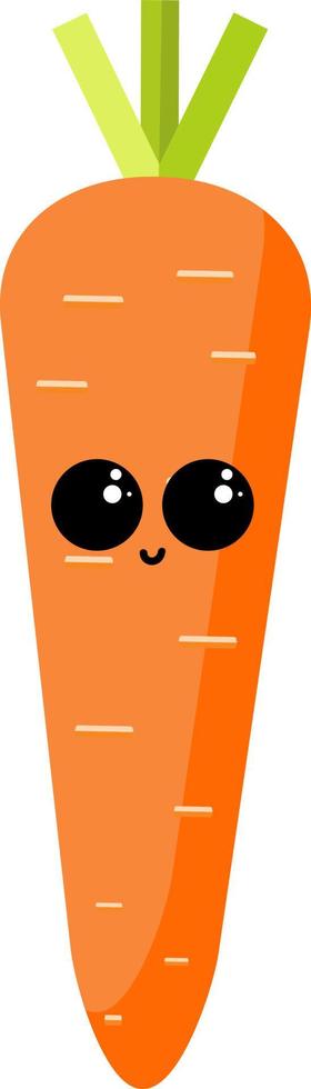 Cute carrot, illustration, vector on white background.