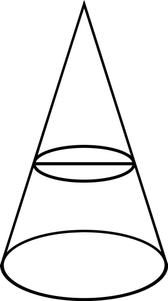 Conic Section Showing A Circle
 vintage illustration. vector