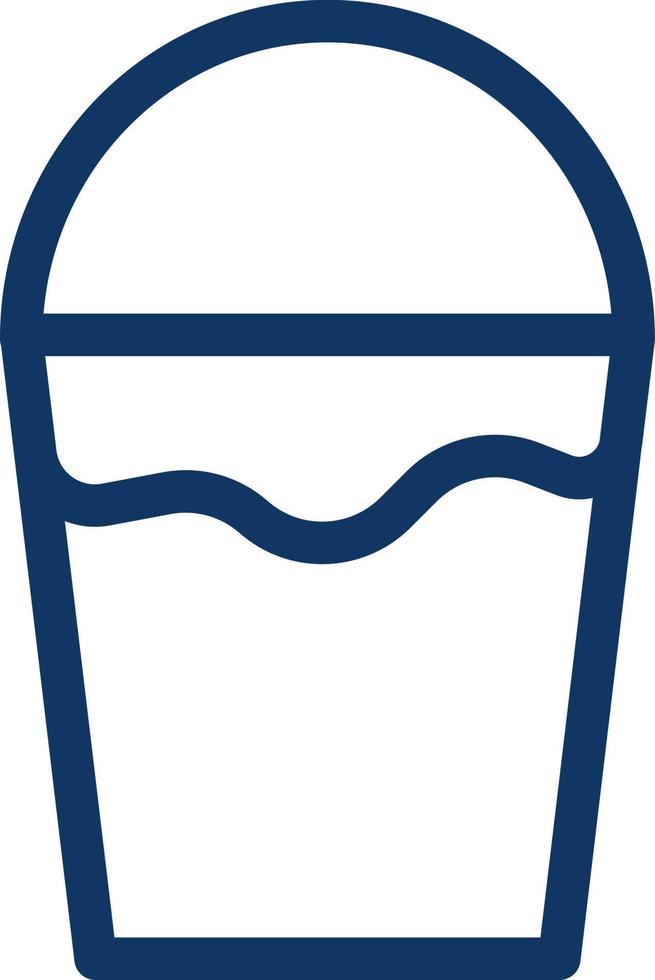 Blue bucket, illustration, vector on a white background.