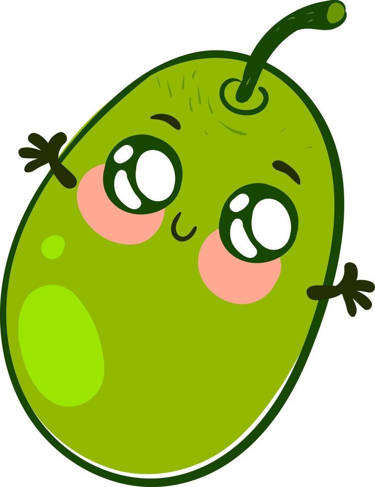 Cute olive, illustration, vector on white background