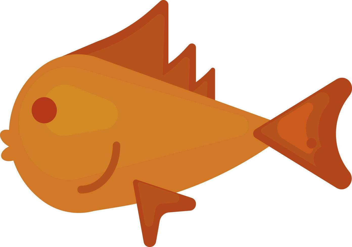Orange fish, illustration, vector on white background
