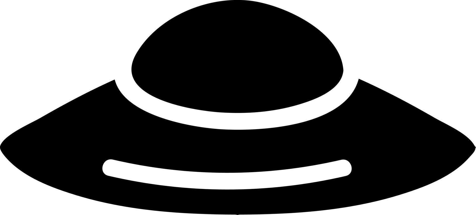 Black UFO, illustration, vector on white background.