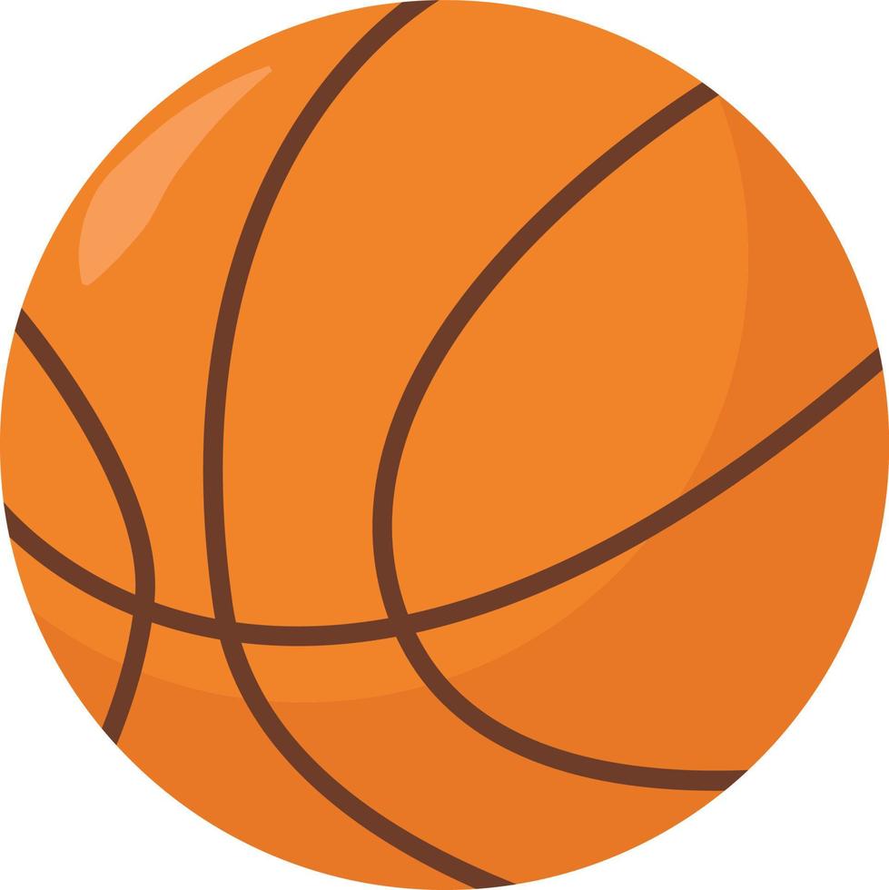 pelota de baloncesto, ilustración, vector sobre fondo blanco.