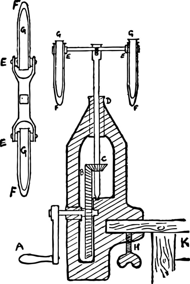 Centrifuge vintage illustration. vector