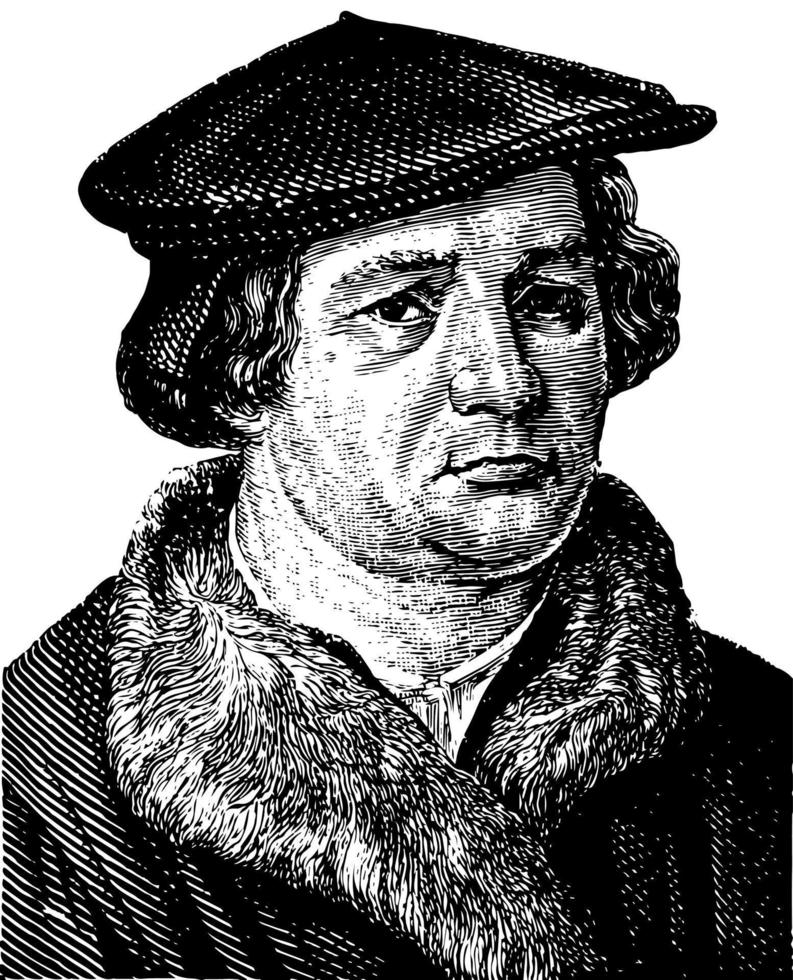 Martin Luther, vintage illustration vector