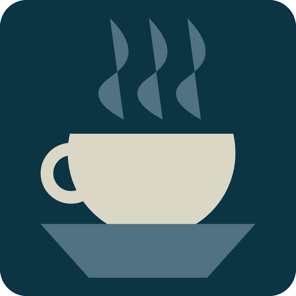 taza de café caliente, ilustración, vector, sobre un fondo blanco.v vector