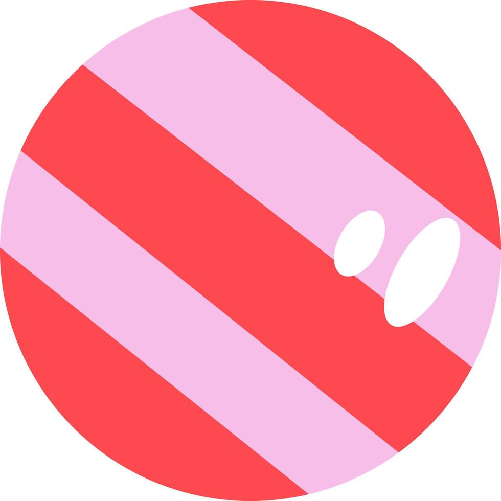 Red round candy, illustration, vector on a white background.