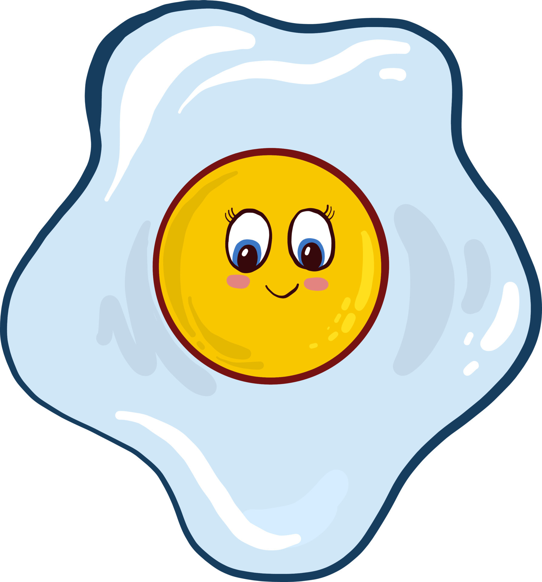 Happy egg yolk, illustration, vector on white background. 13747611