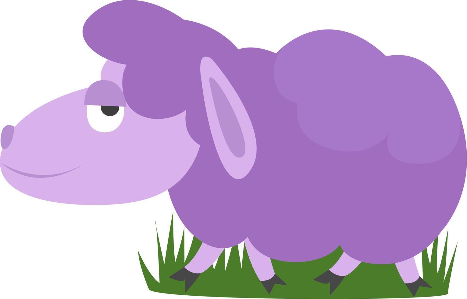 Lilac sheep, illustration, vector on a white background.