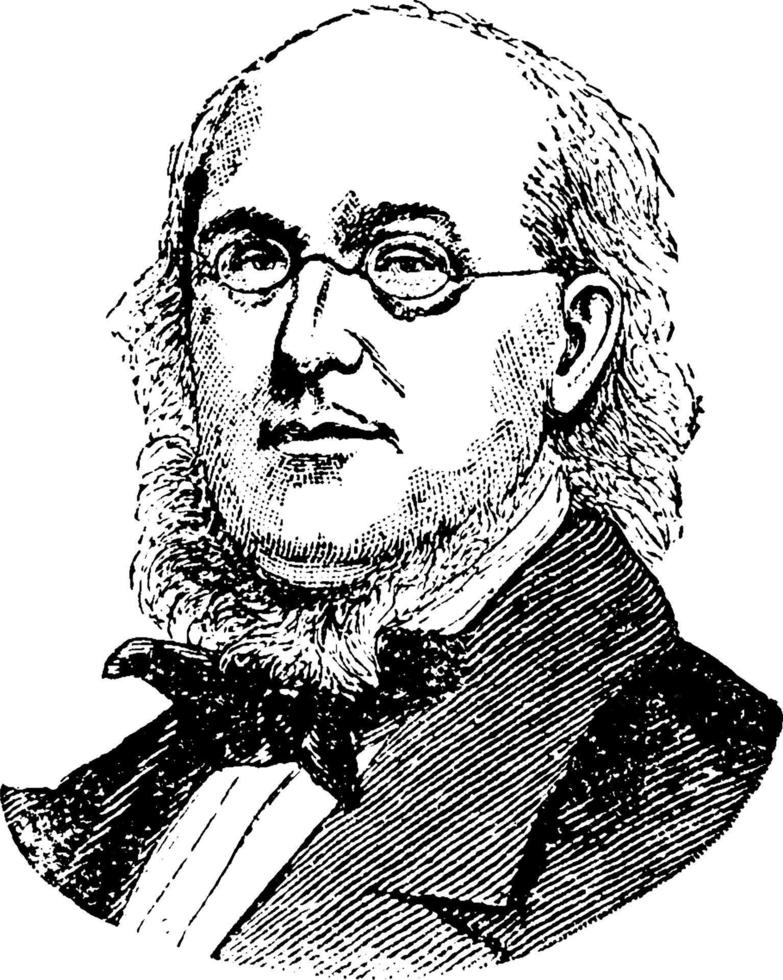 Horace Greeley, vintage illustration vector