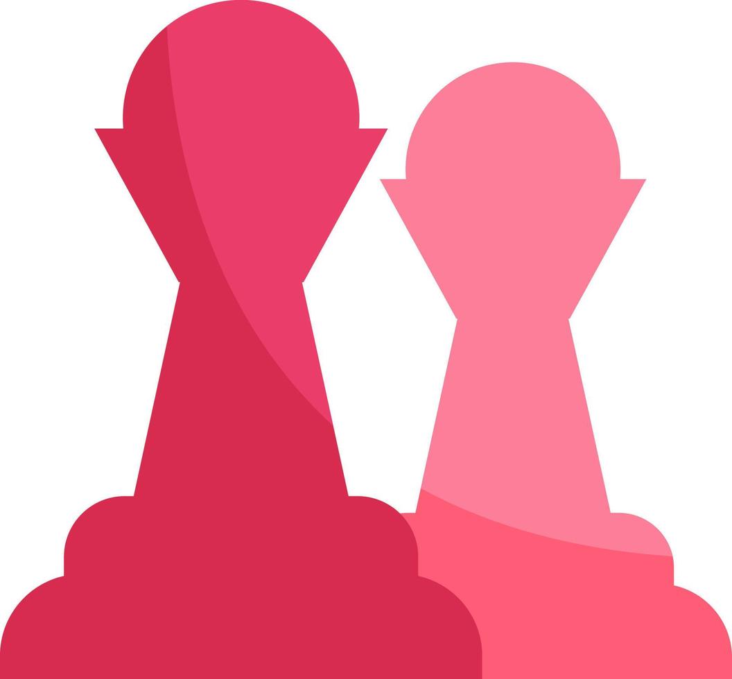 Playing chess, illustration, vector, on a white background. vector