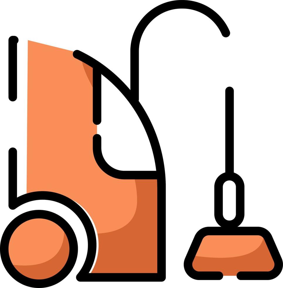 Household vacuum cleaner, illustration, vector on a white background.