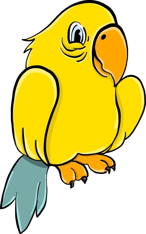 Small parrot, illustration, vector on white background