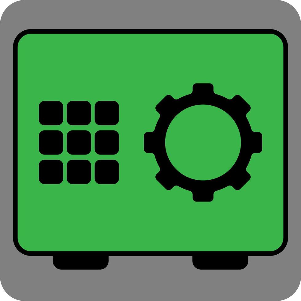 Finance safe, illustration, vector on a white background.