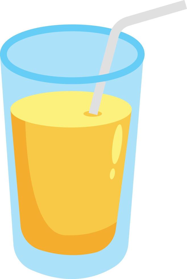 vaso de jugo, ilustración, vector sobre fondo blanco.