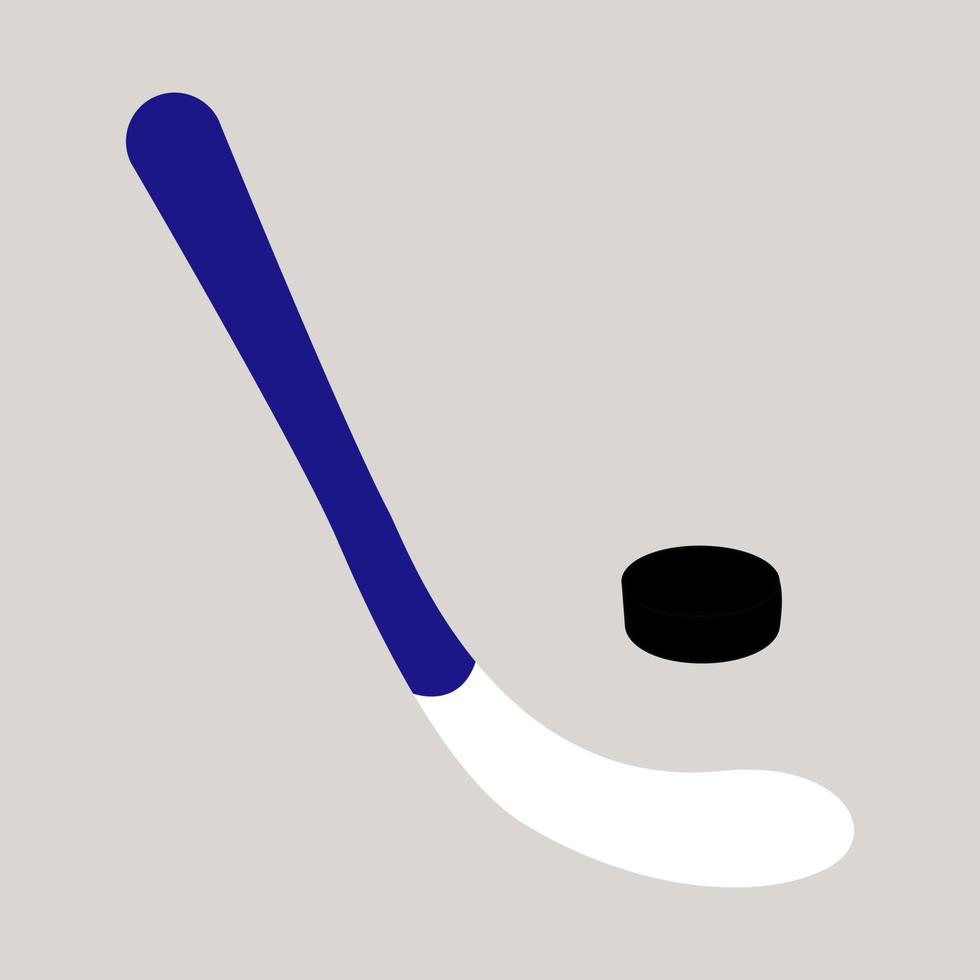 palo de hockey, ilustración, vector, sobre un fondo blanco. vector