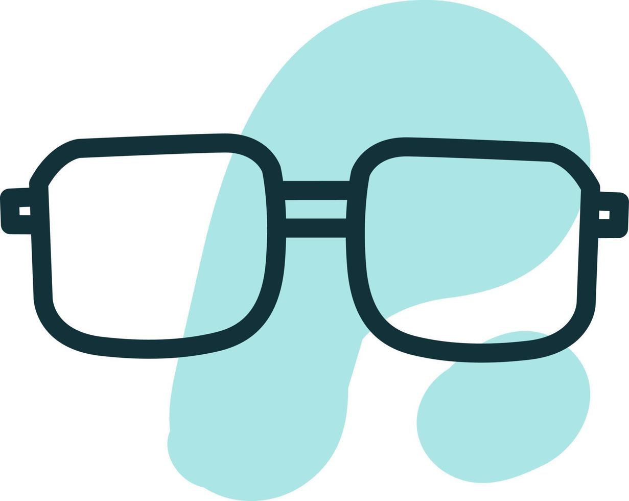 Square optical glasses, illustration, on a white background. vector