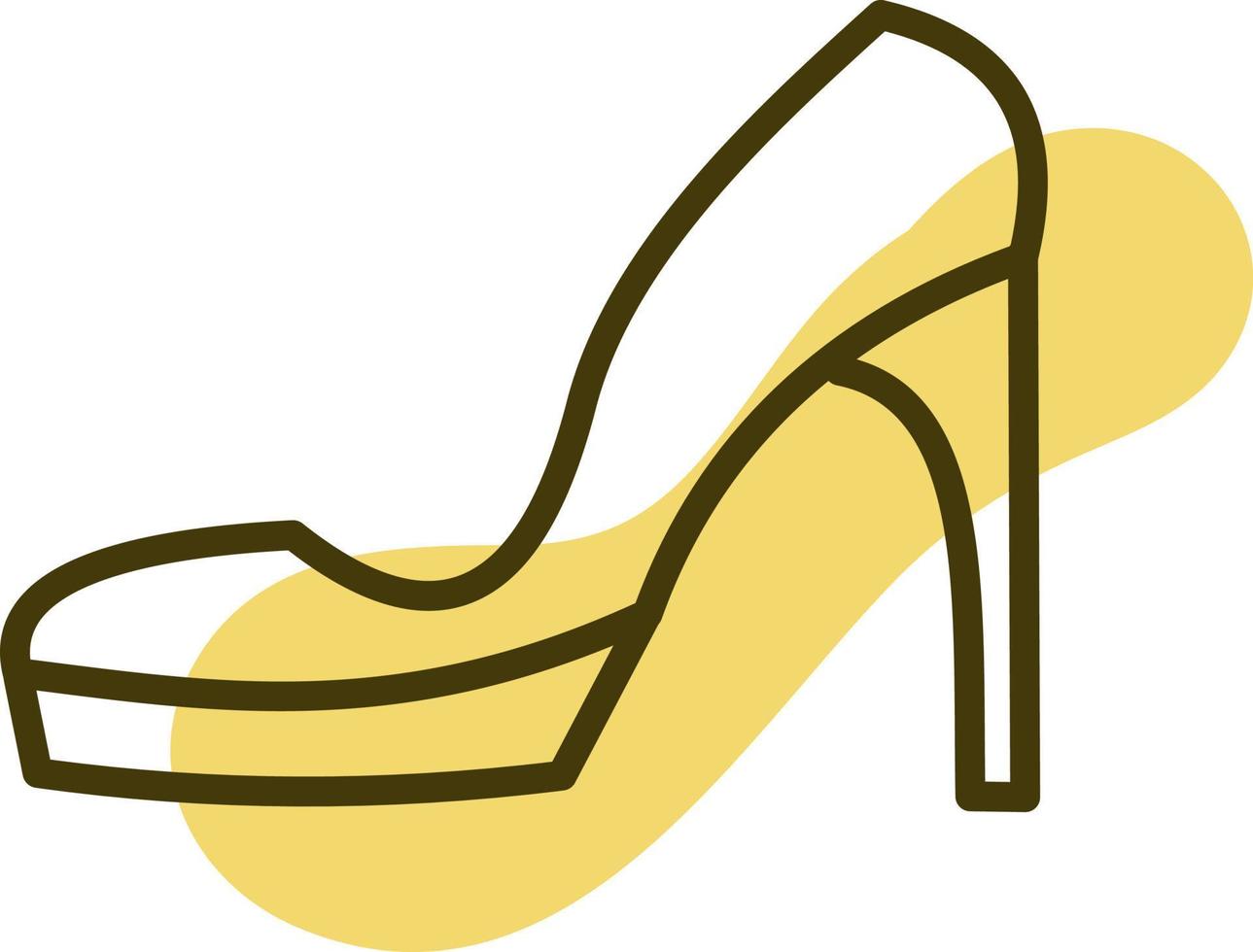 Simple yellow high heels, illustration, vector, on a white background. vector