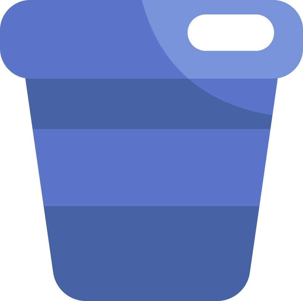 Blue coffee cup with lid, illustration, vector on a white background.