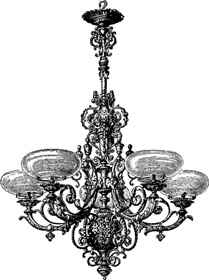 candelabros, ilustración vintage. vector