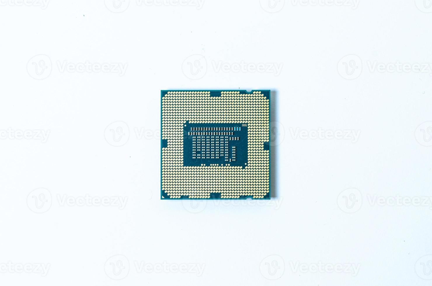 Computer processor CPU  Central processing unit microchip  isolated on white background photo