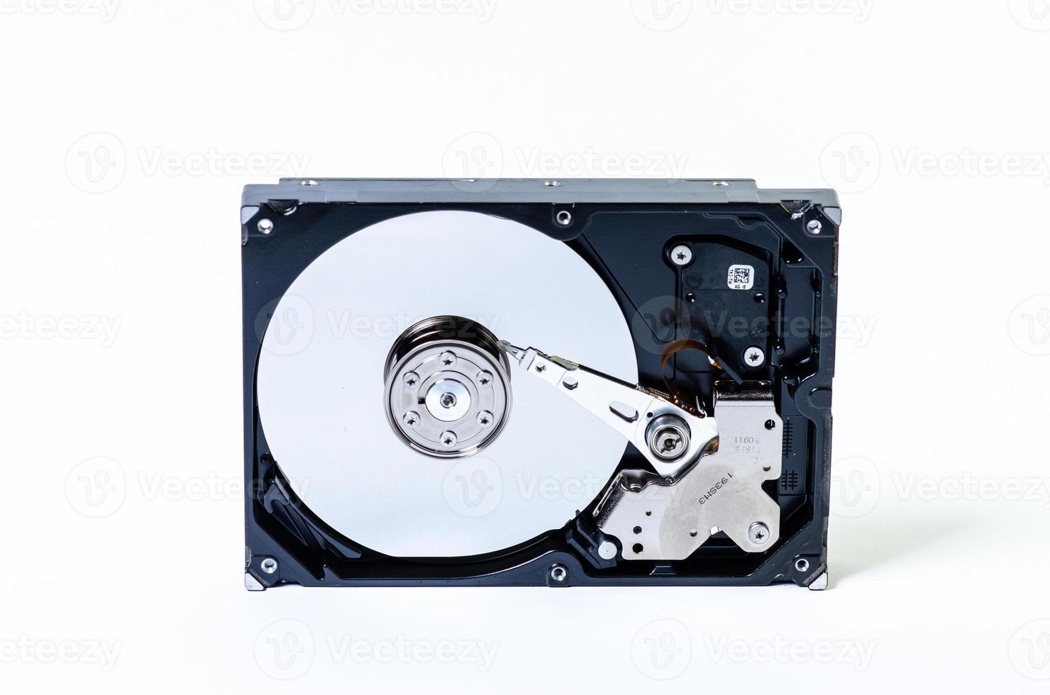Hard disk drive HDD of different size isolated on white. photo