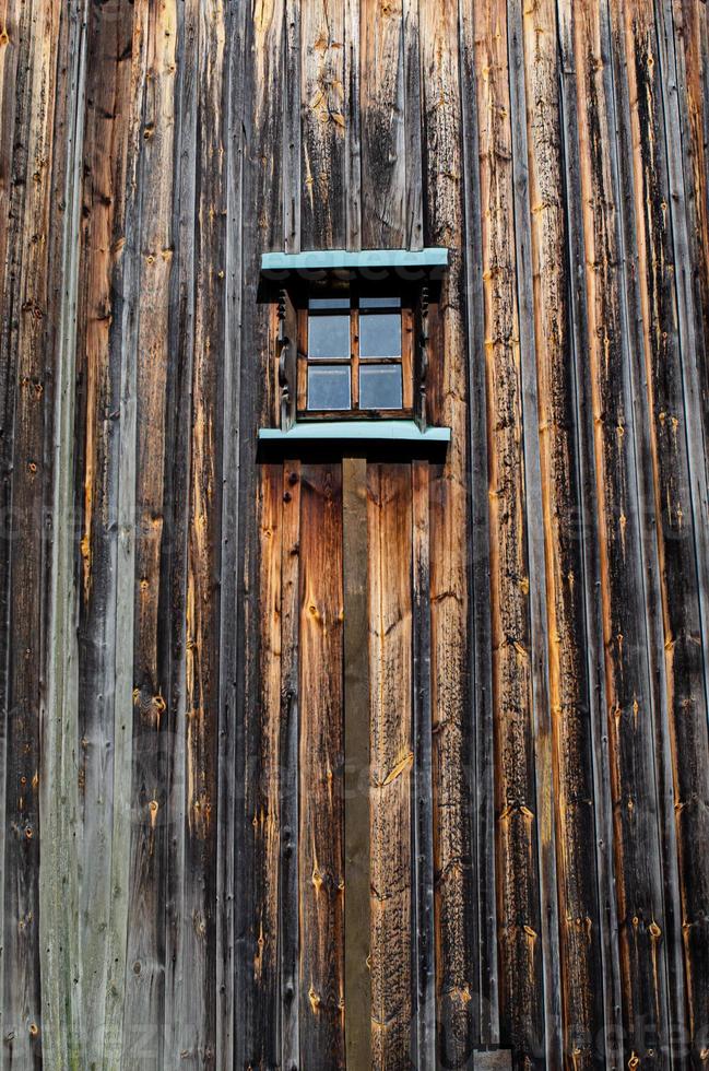 Window with wooden shutters photo