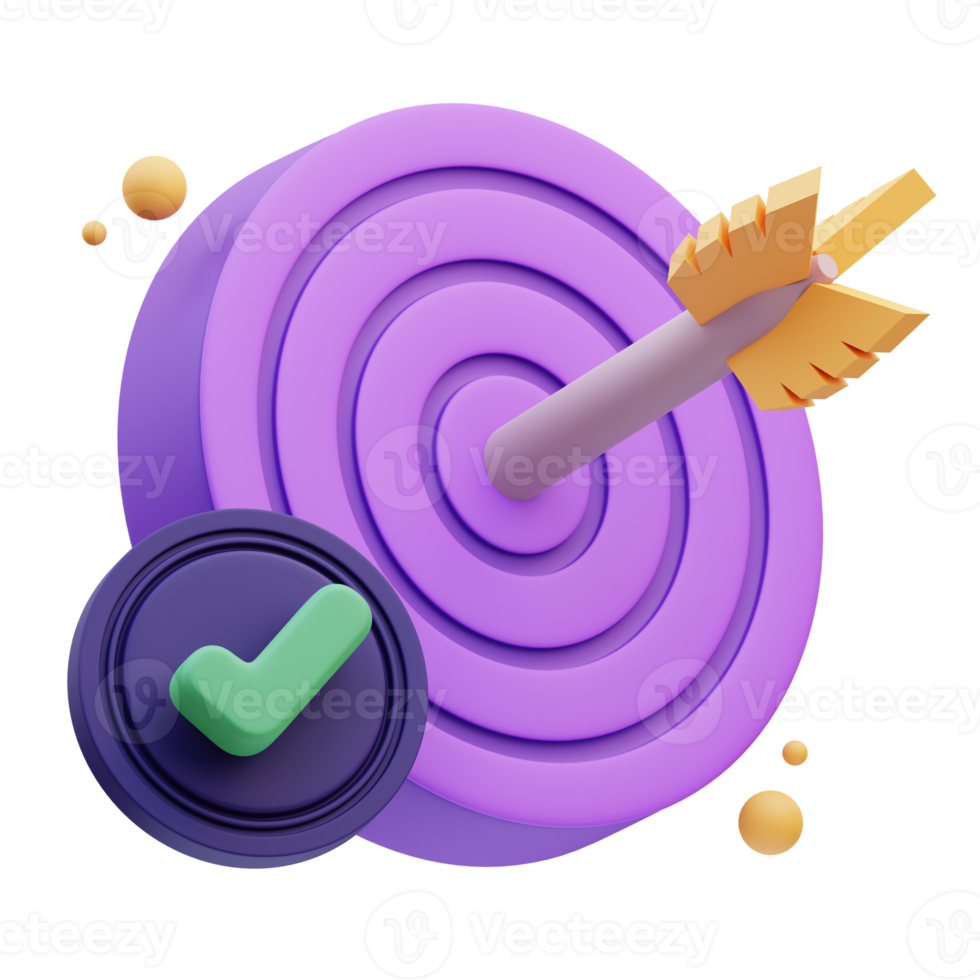 Targeting Quality control Approved , 3d Illustration png