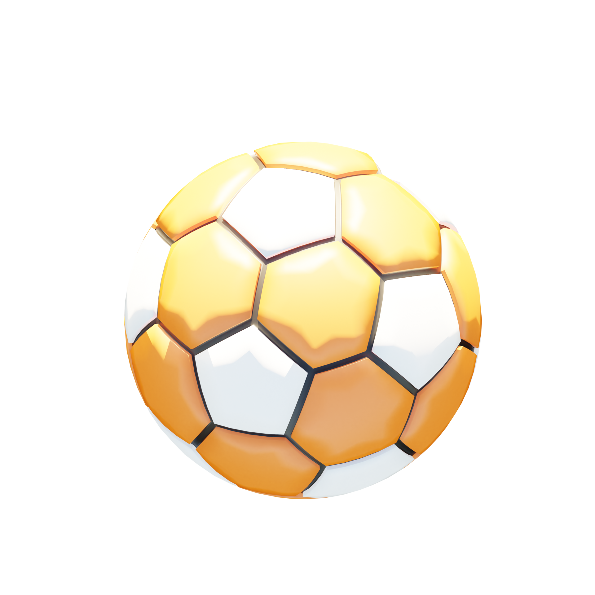 Bola de Futebol Amarela, Objetos 3D - Envato Elements