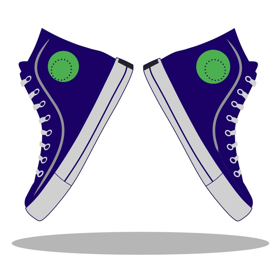 vector illustration of shoes, a pair of shoes on display for sale, editable again