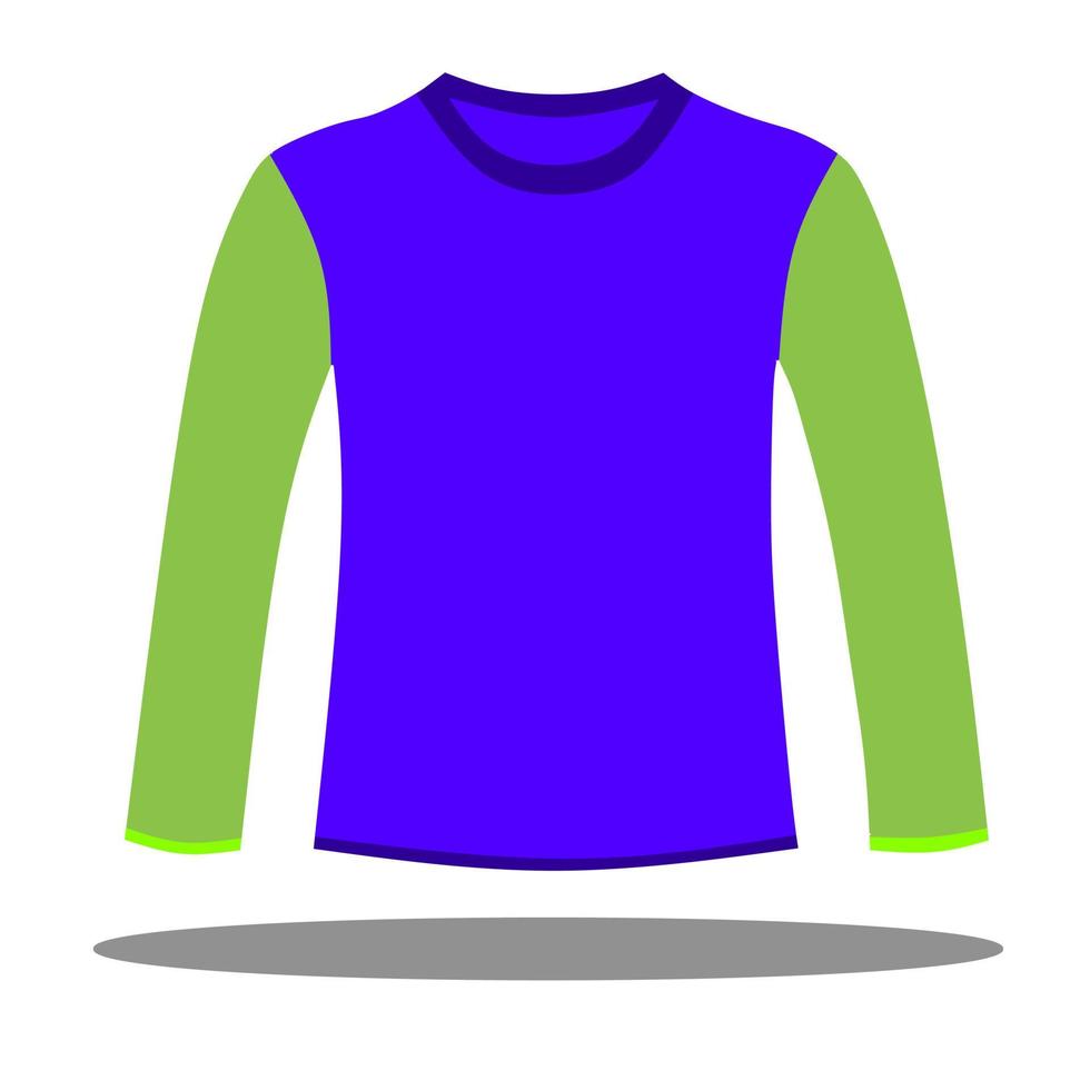 shirt illustration vector, long sleeve shirt on display, editable design vector