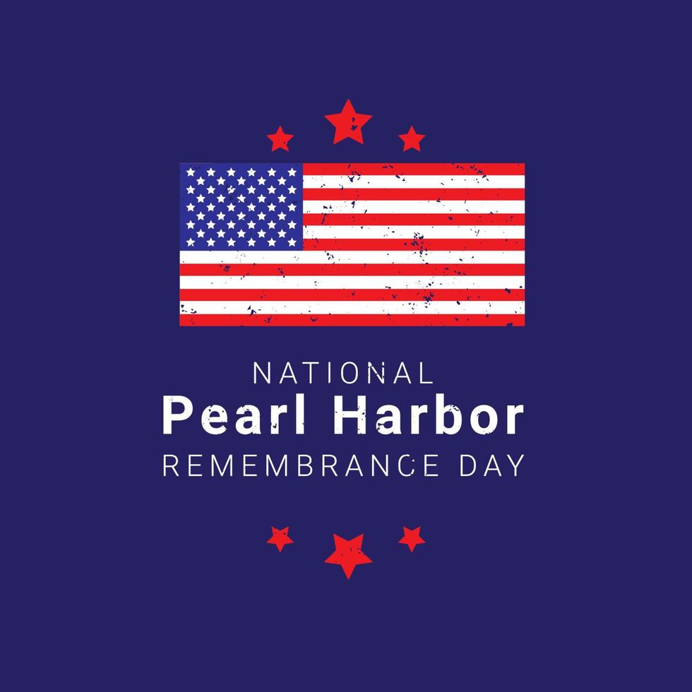 día nacional de recuerdo de Pearl Harbor. concepto de vector de vacaciones, 7 de diciembre.