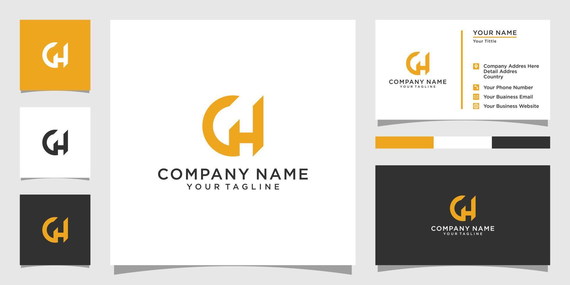 GH or HG initial letter logo design vector. vector