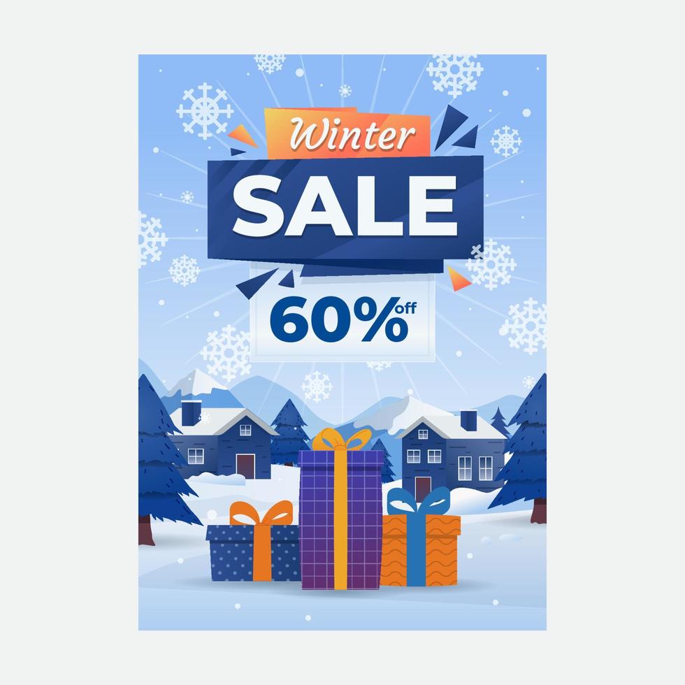 Winter Sale Poster vector