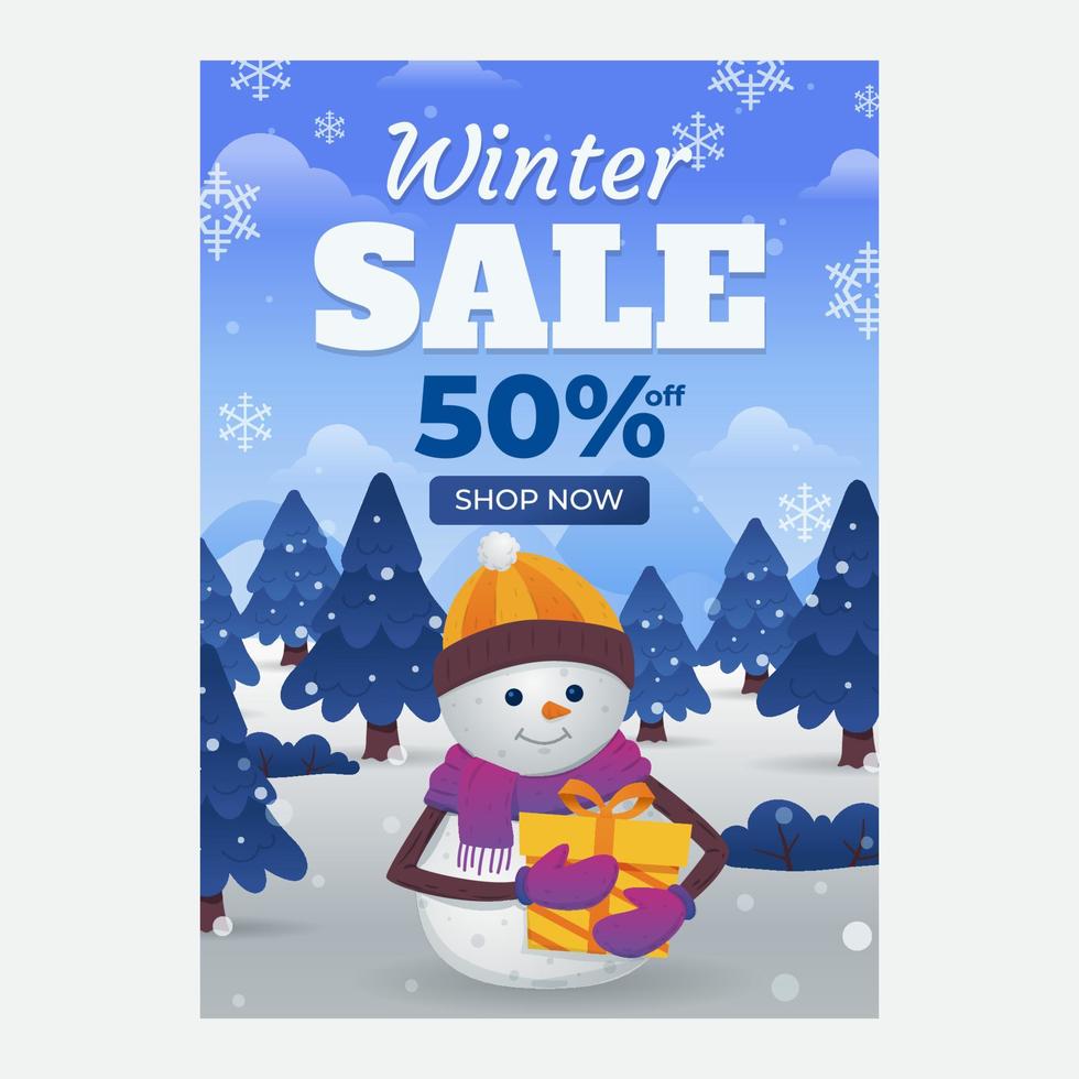 Winter Sale Poster vector