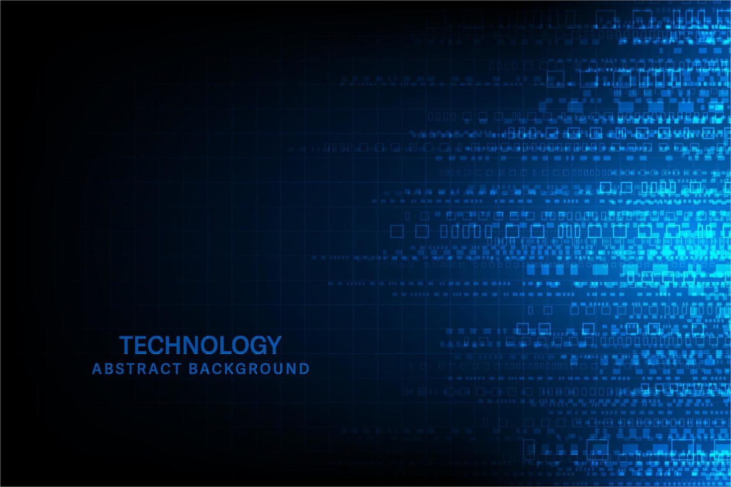 Vector technology communication concept. Hi tech blue background.