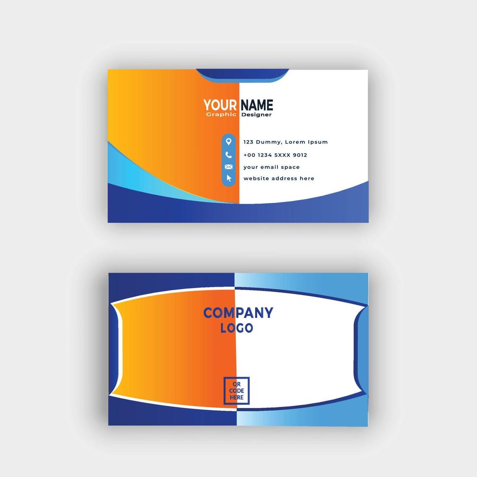 Professional and Modern Business cards design 13749604 Vector Art at