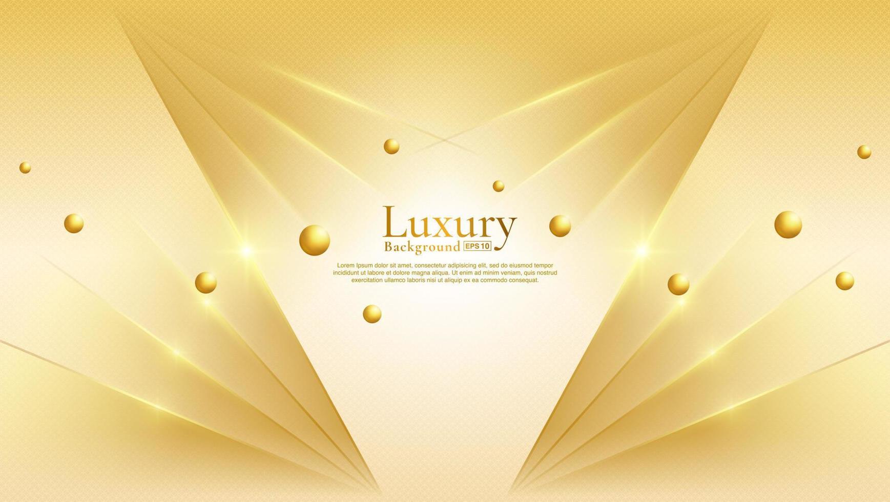 Golden Geometric Line Motifs Paired with an Elegant Abstract Background. Luxury Background. vector eps 10