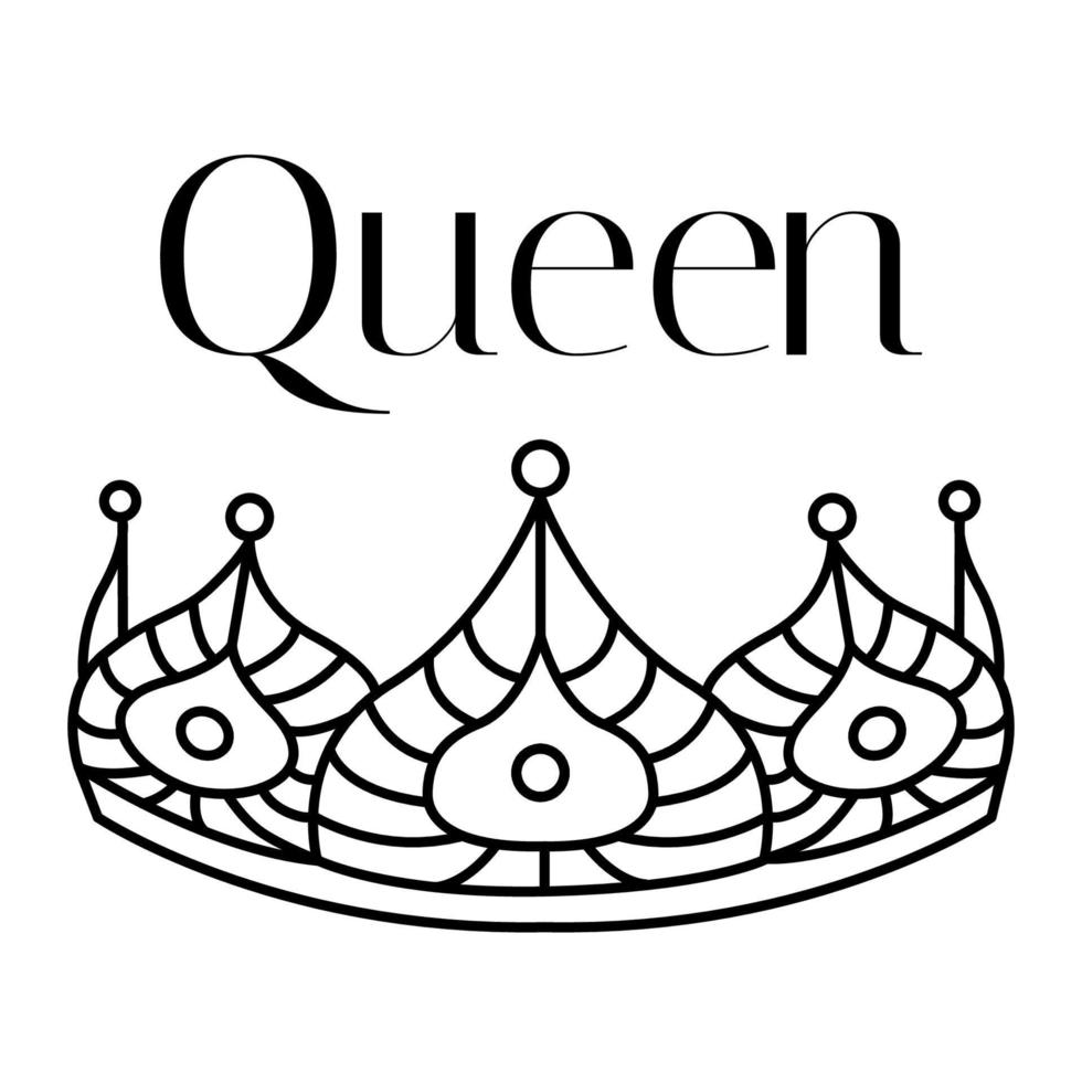 Crown vector icon design isolated on white background. King or queen symbol for your web site design