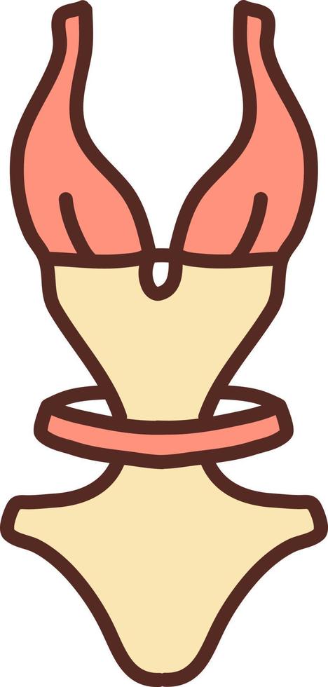 Swimsuit vibes, illustration, vector on a white background.
