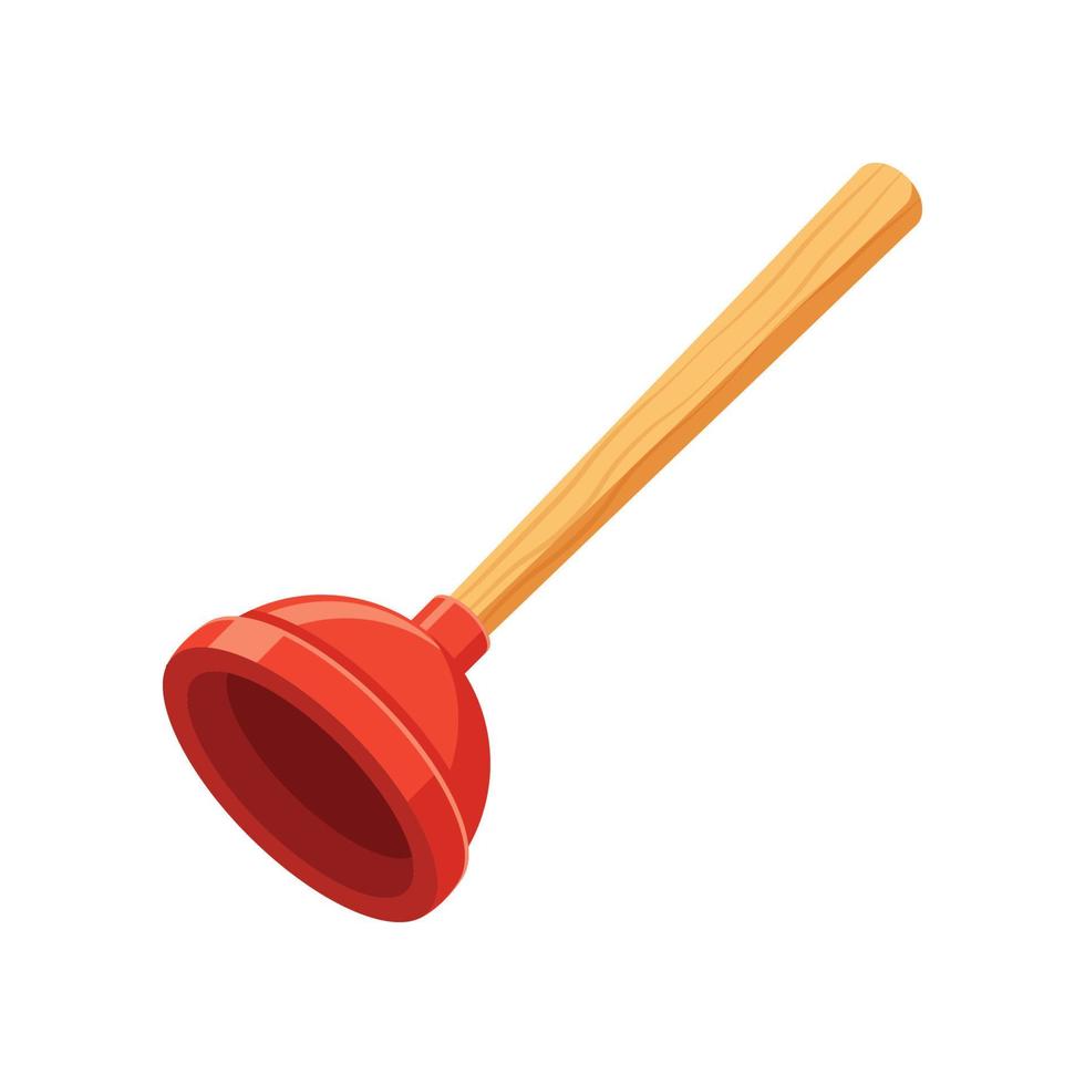 red plunger vector  isolated on white background