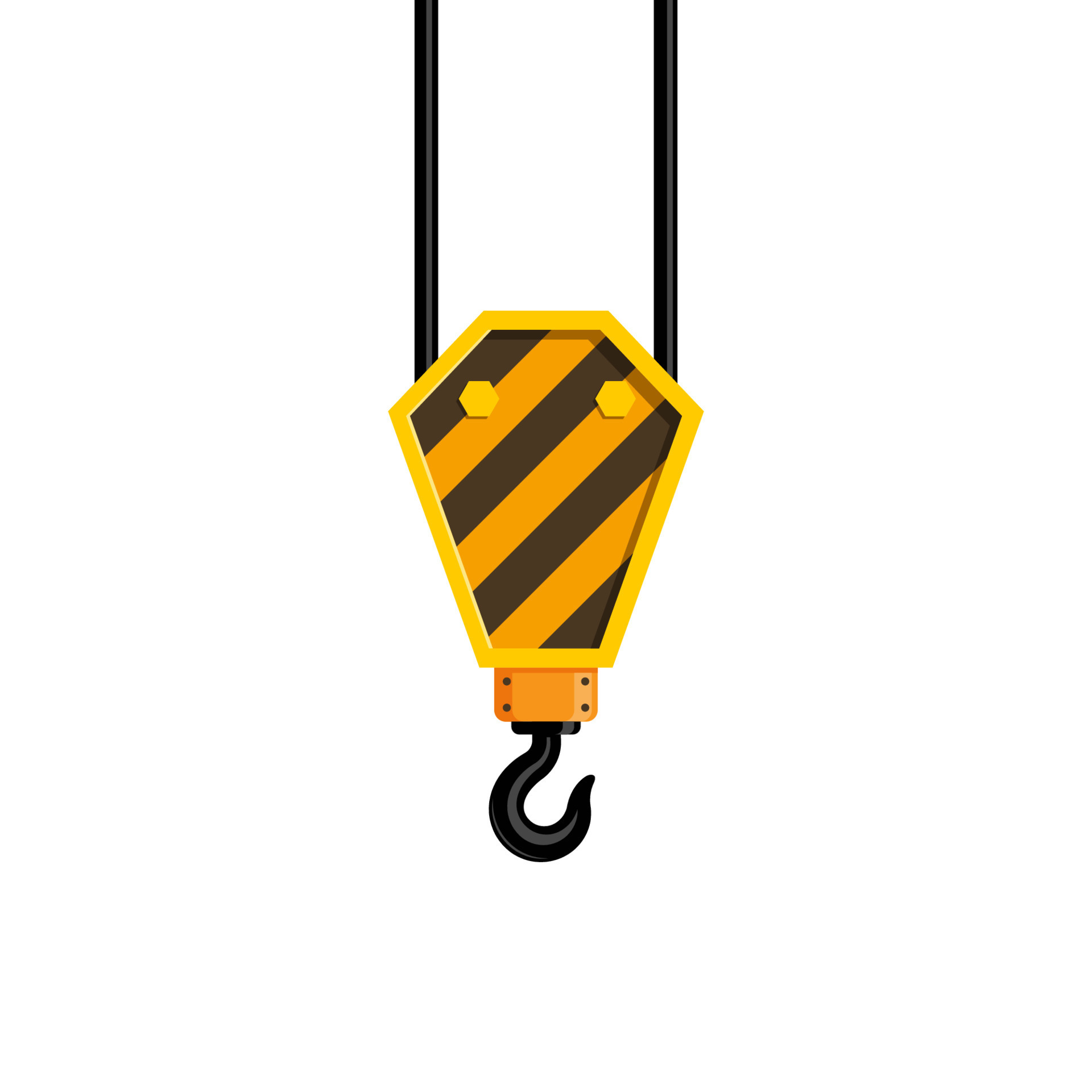 industrial Hook vector . Industrial crane. The lifting of the load