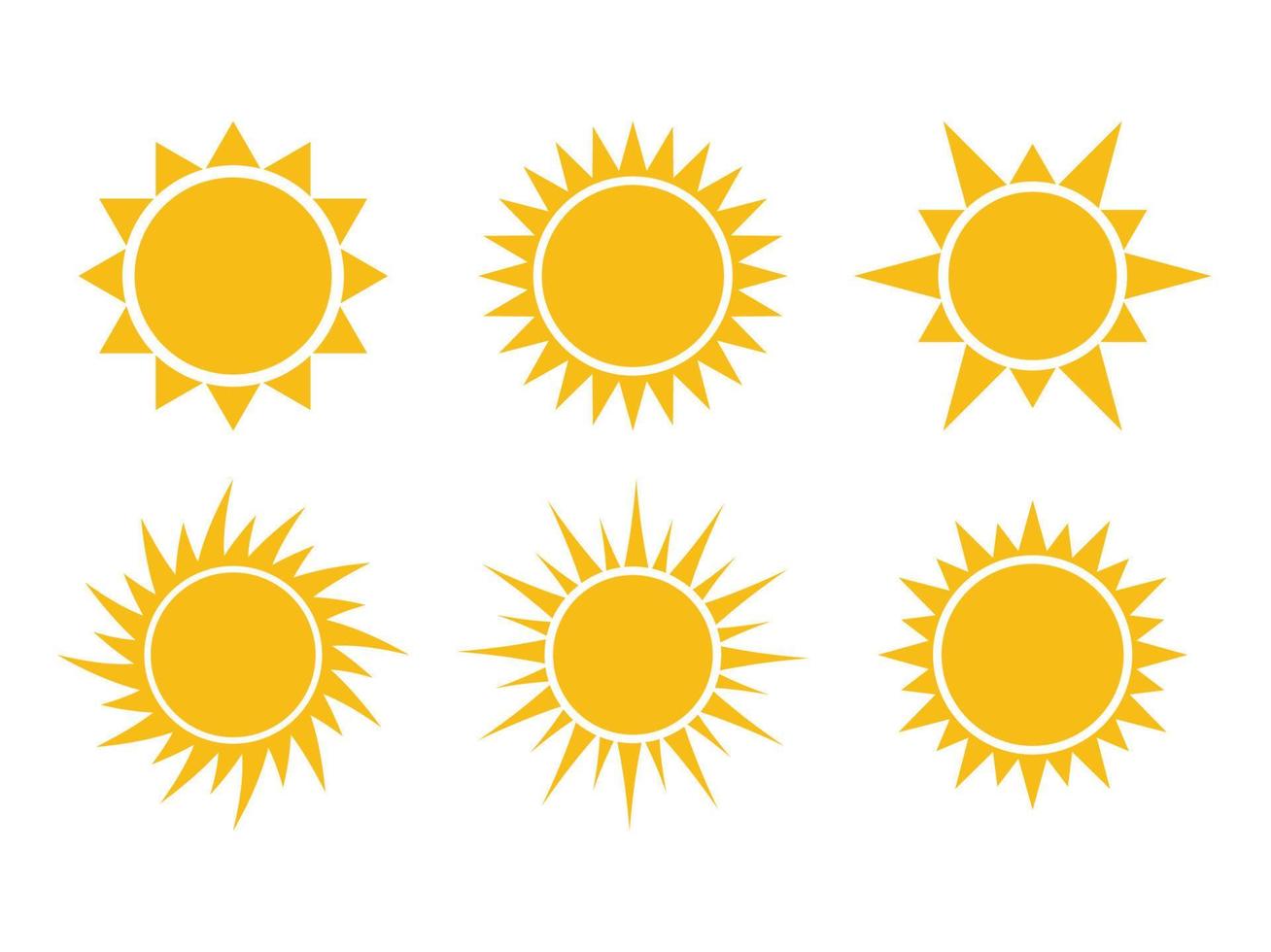 sun collection vector  icon