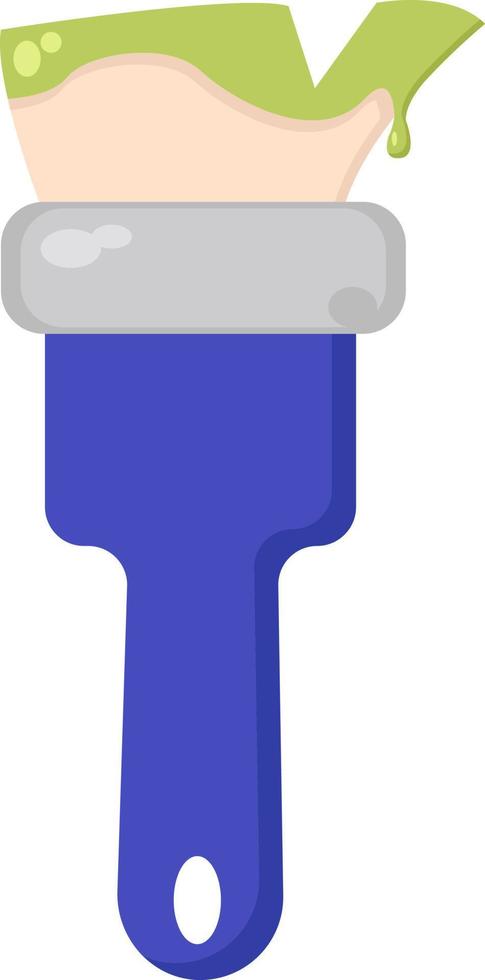 Paint brush, illustration, vector on white background.