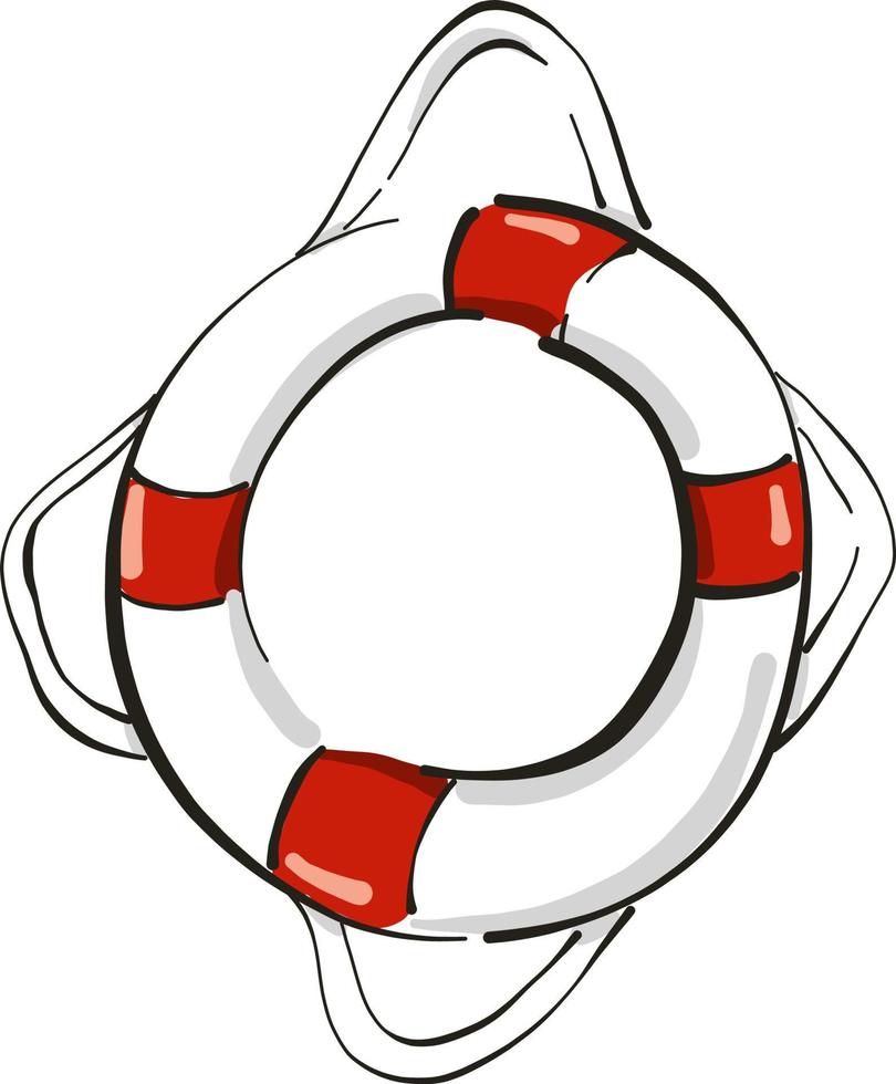 Life saver, illustration, vector on white background.